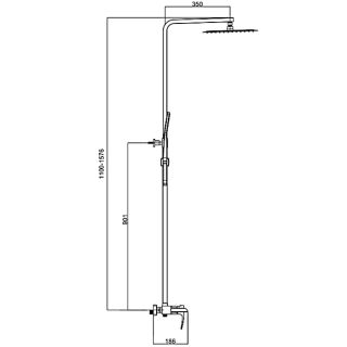 Душевая стойка Gappo G2407-20 хром